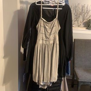 American Eagle Navy/Tan Stripe Dress M